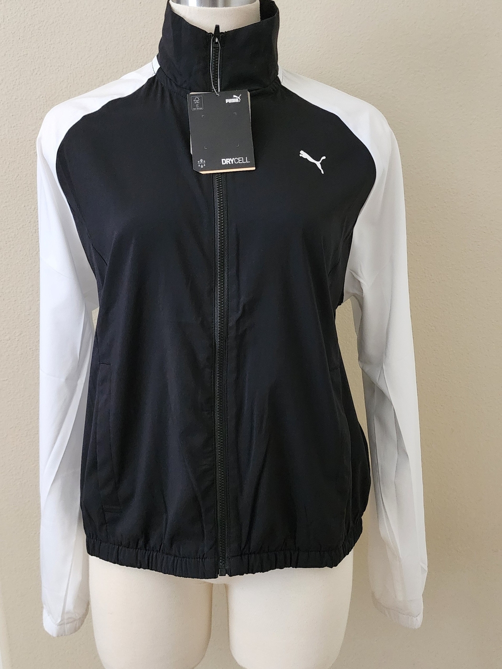 Puma Women’s Black & White DryCELL Full-Zip Jacket